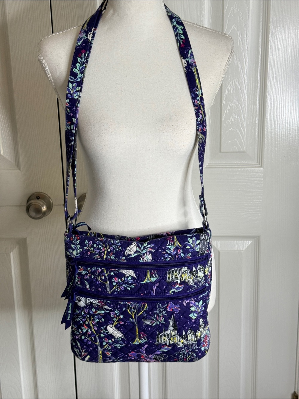 Vera Bradley x Harry Potter Forbidden Forest Triple Zip Hipster Crossbody Bag